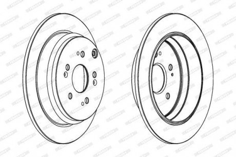 Задний тормозной диск ferodo DDF1608C