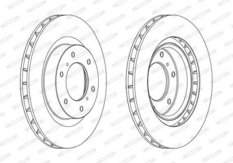 Тормозной диск ferodo DDF1757C