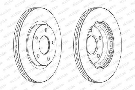 Тормозной диск ferodo DDF2100C