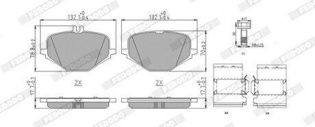 Тормозные колодки ferodo FDB5422 на Мерседес GLE-Class V167