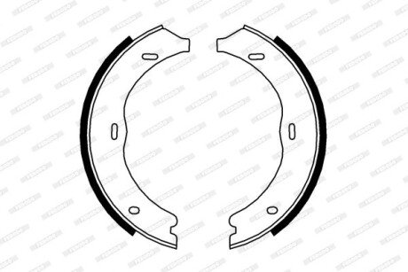 Колодки ручного (стоячого) гальма ferodo FSB4003