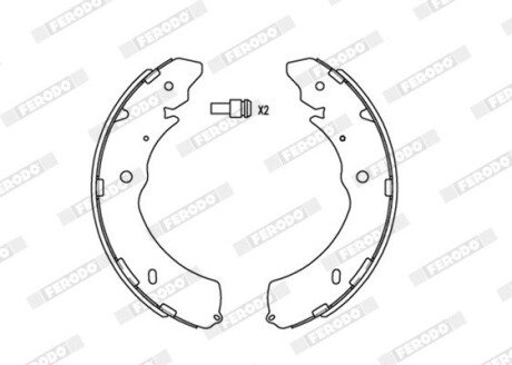 Колодки ручного (стоячого) гальма ferodo FSB4052