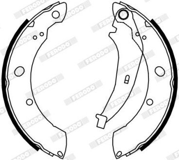 Колодки ручного (стоячого) гальма ferodo FSB4074