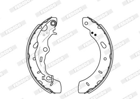 Колодки ручного (стоячого) гальма ferodo FSB4164
