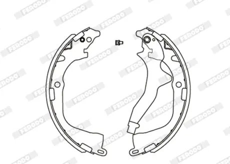 Колодки ручного (стоячого) тормоза ferodo FSB4165