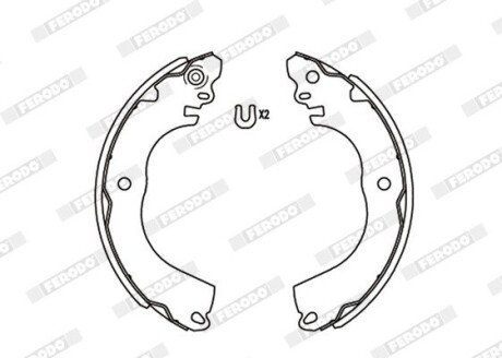 Колодки ручного (стоячого) гальма ferodo FSB4166