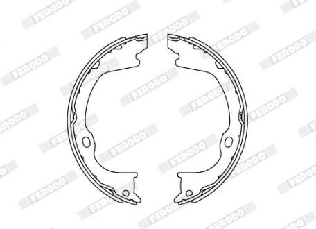 Колодки ручного (стоячого) тормоза ferodo FSB4169
