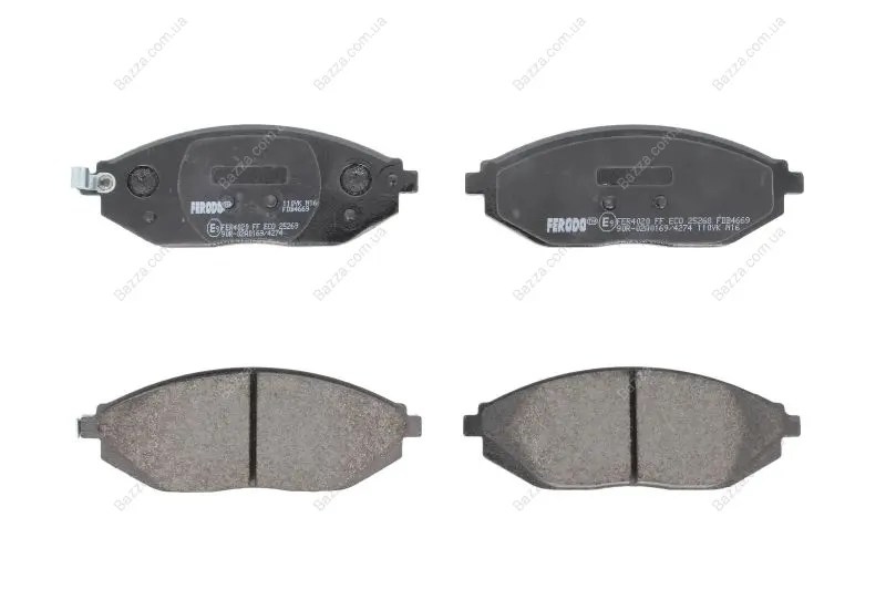 Передні тормозні (гальмівні) колодки Ferodo FDB4669 (фото 1)