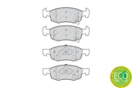 Передние тормозные колодки ferodo FDB4866