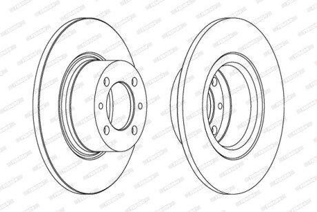 Передний тормозной диск ferodo DDF035