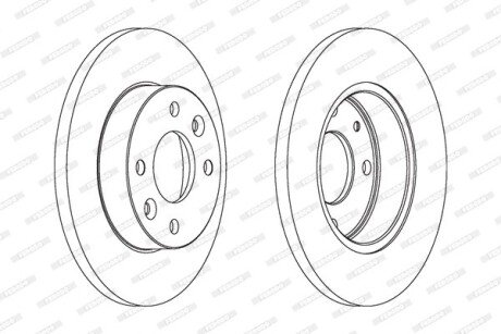 Передний тормозной диск ferodo DDF055C