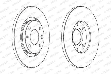Передній гальмівний (тормозний) диск ferodo DDF1000