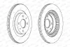 Передний тормозной диск ferodo DDF1147