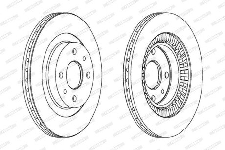 Передній гальмівний (тормозний) диск ferodo DDF1147