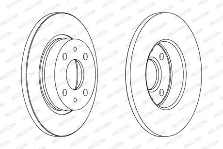 Передній гальмівний (тормозний) диск ferodo DDF215