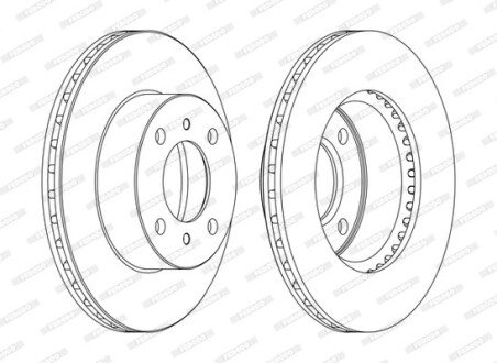 Вентилируемый тормозной диск ferodo DDF1005C