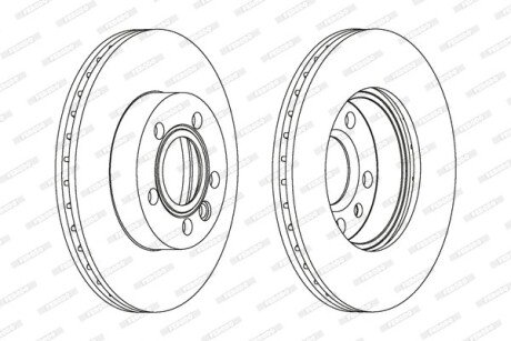 Вентилируемый тормозной диск ferodo DDF1010C