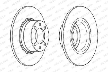 Тормозной диск ferodo DDF1035