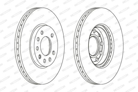 Вентилируемый тормозной диск ferodo DDF1042C