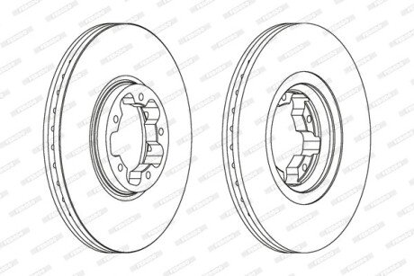 Вентилируемый тормозной диск ferodo DDF1113C