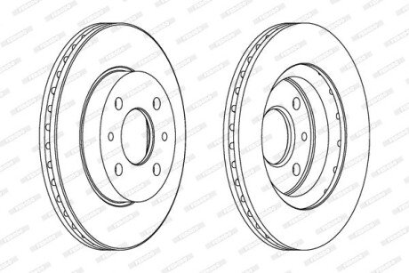 Вентилируемый тормозной диск ferodo DDF1142