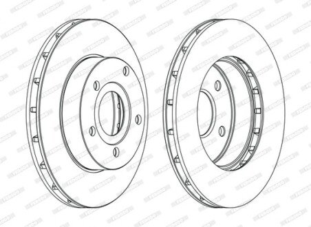 Вентилируемый тормозной диск ferodo DDF1169C на Jeep Cherokee