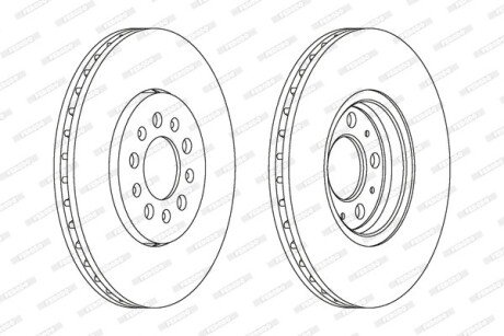 Гальмівний диск ferodo DDF1221C