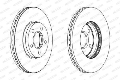 Гальмівний диск ferodo DDF1222C