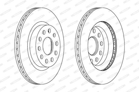Гальмівний диск ferodo DDF1223C
