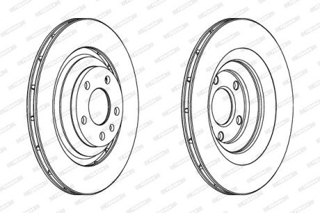 Вентилируемый тормозной диск ferodo DDF1240C