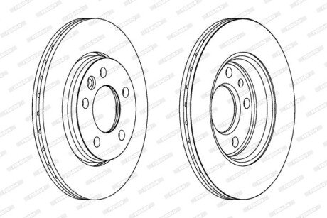 Тормозной диск ferodo DDF1286C