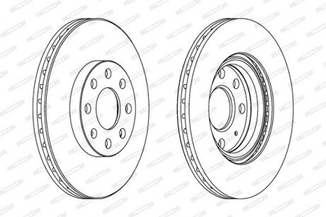 Тормозной диск ferodo DDF1304C