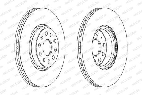 Тормозной диск ferodo DDF1305C