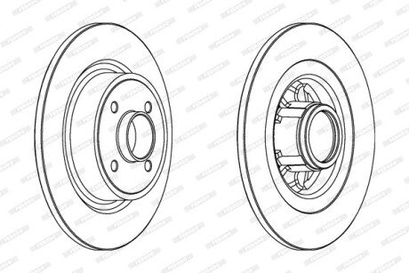 Тормозной диск ferodo DDF1381C1 на Рено Сценик 1