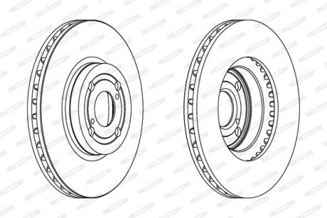 Вентилируемый тормозной диск ferodo DDF1461C
