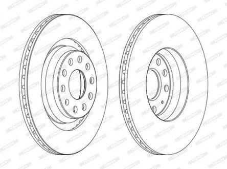 Гальмівний диск ferodo DDF1503C на Фольксваген Гольф 6