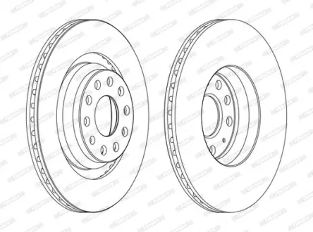 Тормозной диск ferodo DDF1503C Шкода Суперб 2