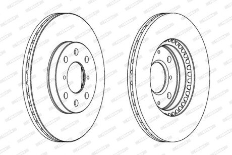 Вентилируемый тормозной диск ferodo DDF1520C