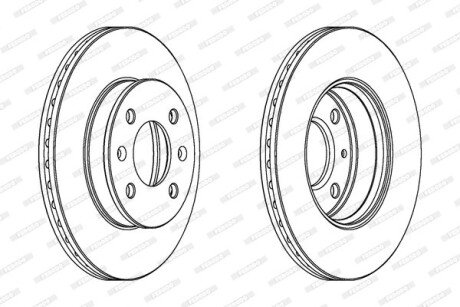 Вентилируемый тормозной диск ferodo DDF1529C