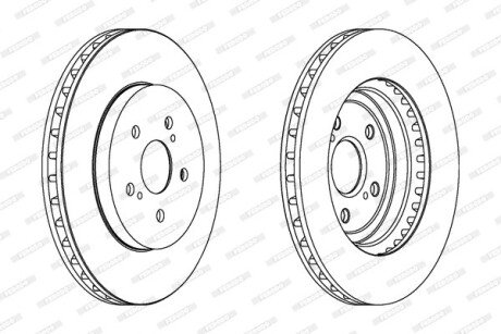 Тормозной диск ferodo DDF1544C