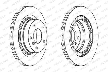 Вентилируемый тормозной диск ferodo DDF1549