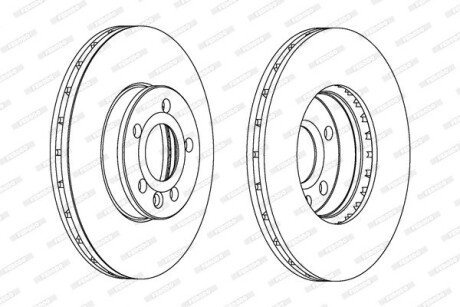 Вентилируемый тормозной диск ferodo DDF1559C