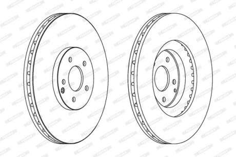 Вентилируемый тормозной диск ferodo DDF1585