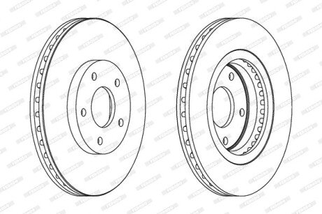 Тормозной диск ferodo DDF1589C