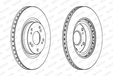 Тормозной диск ferodo DDF1596