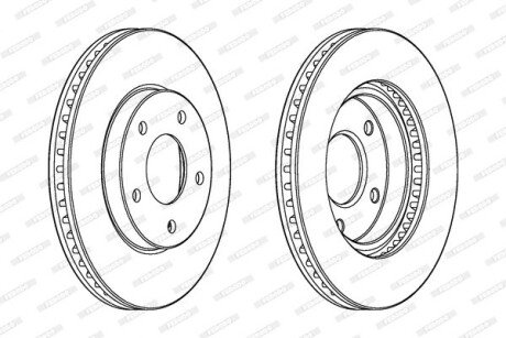 Тормозной диск ferodo DDF1599
