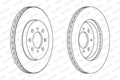 Вентилируемый тормозной диск ferodo DDF1610C