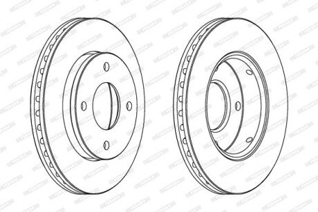 Тормозной диск ferodo DDF1621