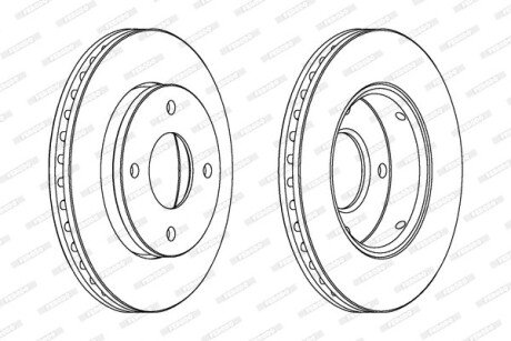 Вентилируемый тормозной диск ferodo DDF1621C