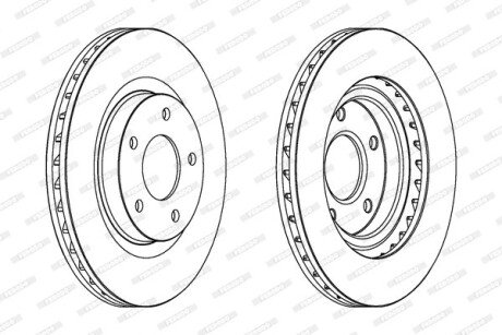 Гальмівний диск ferodo DDF1624C